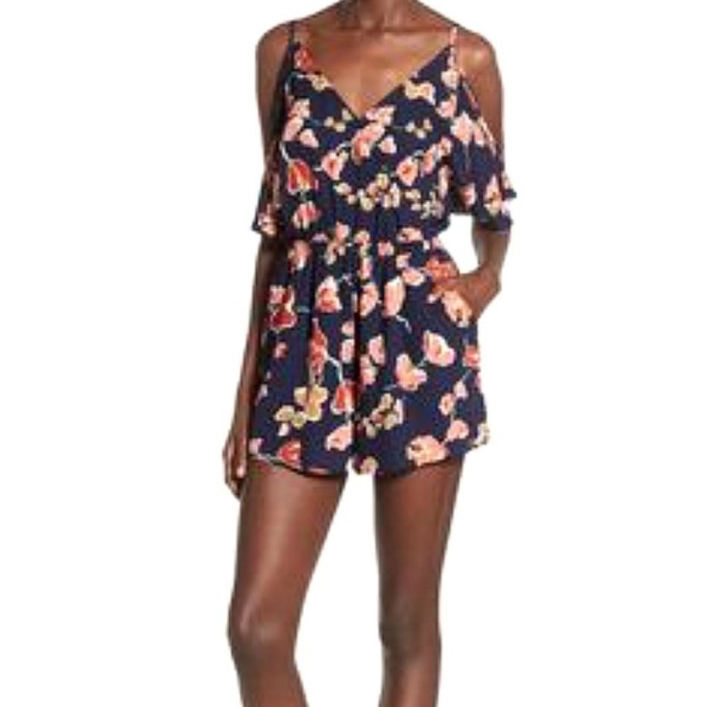 ASTR the Label | Cold Shoulder Floral Romper